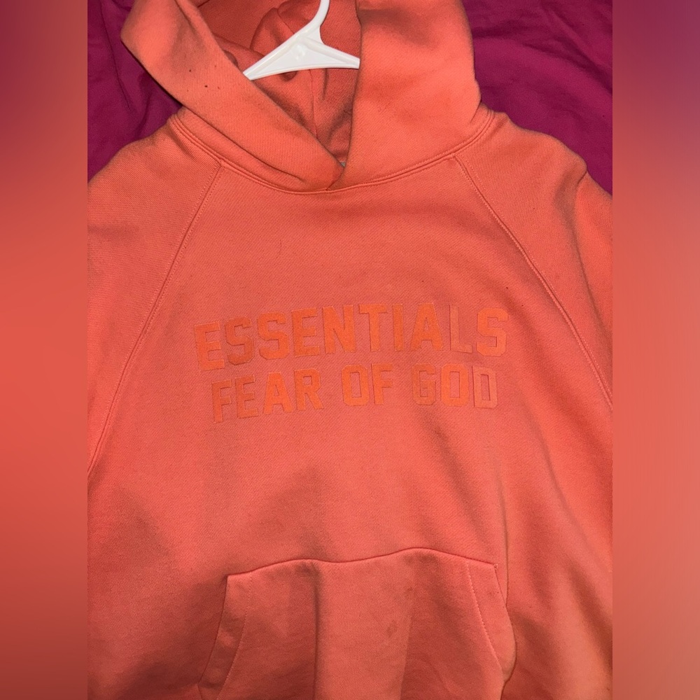 ESSENTIALS PEACH HOODIE